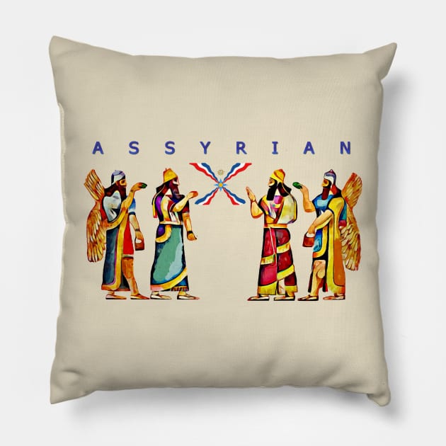 Assyrian Anunnaki Pillow by doniainart