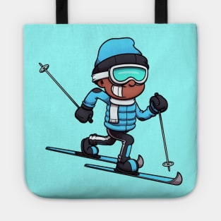 Cross Country Skiing Boy Tote