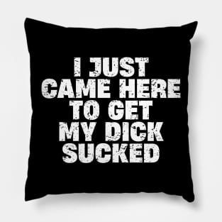 I Just Came Here To Get My D Sucked Pillow