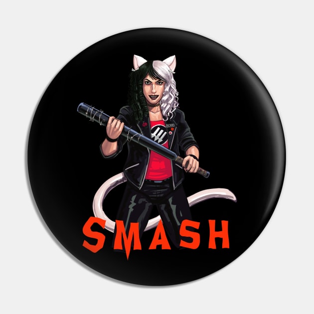 Tabby Smash Pin by Skutchdraws