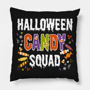 Cute Halloween Candy Squad Pillow