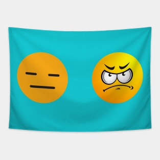 Angry emoji sticker Tapestry