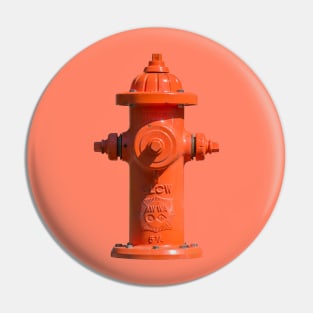 Orange Clow Medallion Fire Hydrant Pin