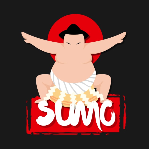 Sumo Showdown: Cartoon Sumo Wrestler by Pieartscreation