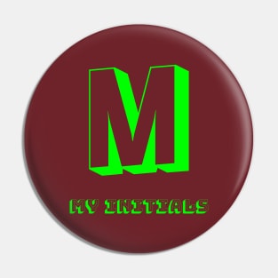 Letter M Letter Art Pin