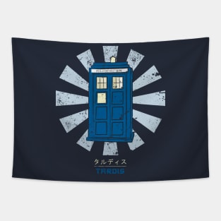 Dr Who Tardis Retro Japanese Tapestry