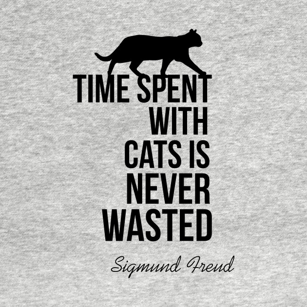 Time Spent With Cats Is Never Wasted Cats Gift T Shirt Teepublic
