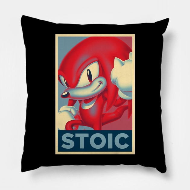 Knuckles - Stoic (v2) Pillow by A10theHero