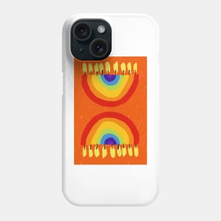 Rainbow Chanukiah Orange Print Phone Case