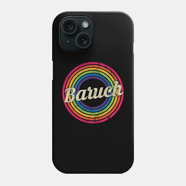 Baruch - Retro Rainbow Faded-Style Phone Case by MaydenArt