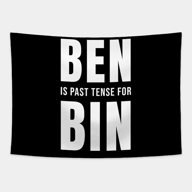 Laden Ben is Past Tense for Bin #BenLaden Tapestry by sheepmerch