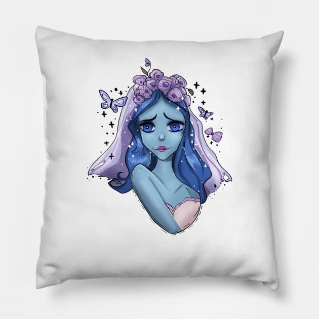 The Corpse Bride Pillow by Artlovelight