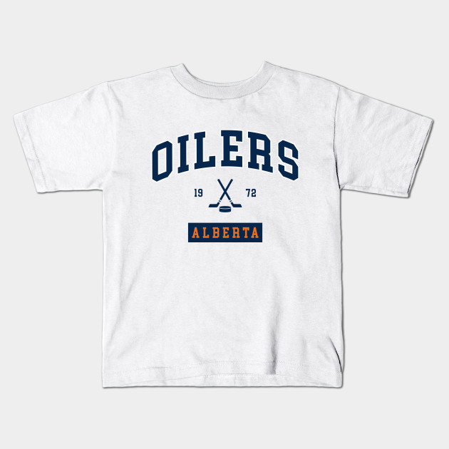 Edmonton Oilers T Shirt Letter And Team Abstract Art 1 Kids T
