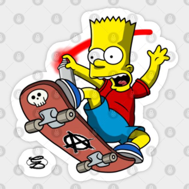 El Barto Bart Simpson Bart Simpson Sticker Teepublic