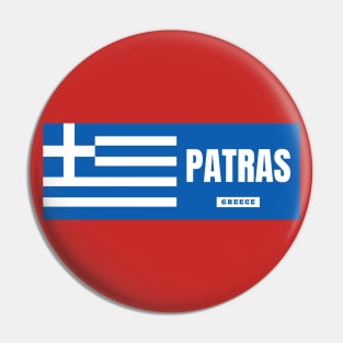 Patras City with Greek Flag Pin