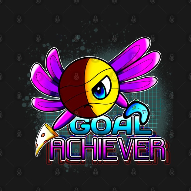 Goal Achiever Axolotl Basketball Season Kids Teens Graphic Gift by MaystarUniverse