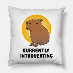 Currently Introverting Capybara Pillow