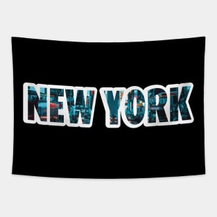 New York city walk typography letters NY city Tapestry