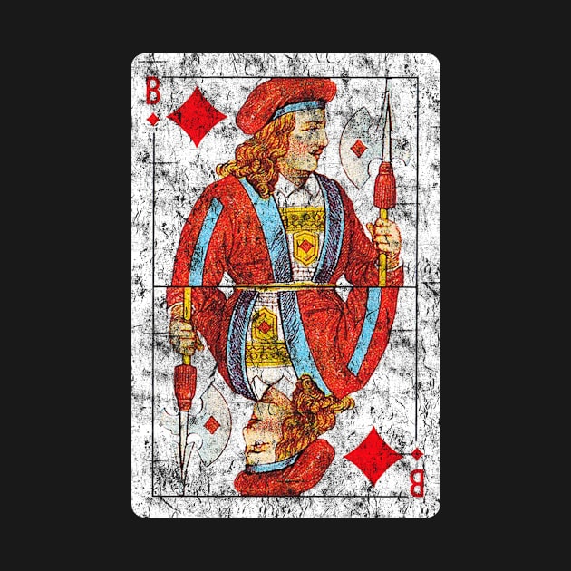 Vintage Jack of Diamonds Playing Cards by vladocar