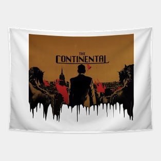 continental series john wick world graphic design illustration Tapestry