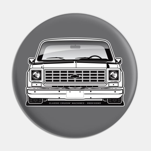 1975-1976 Squarebody Chevrolet C10 Blazer Suburban BW Pin by RBDesigns