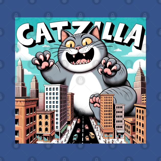 Catzilla by TooplesArt