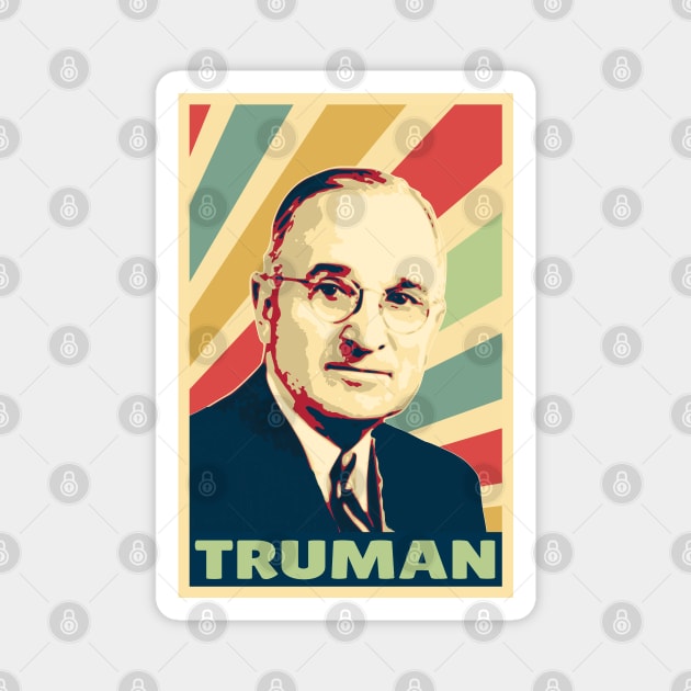 Harry S Truman Vintage Colors Magnet by Nerd_art