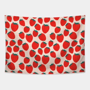 Red strawberries pattern Tapestry