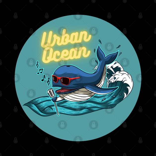 Urban Ocean Crooner Whale (Classic Logo) by urbanoceandesigns