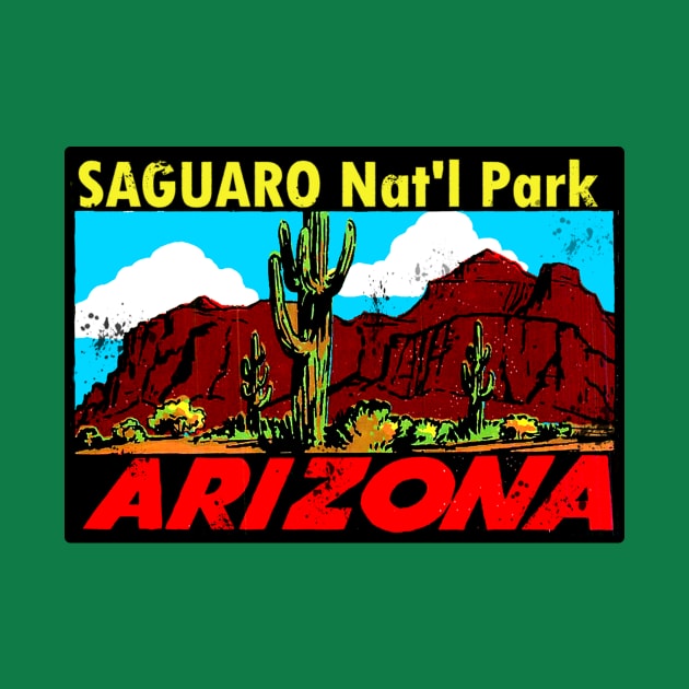 Saguaro National Park Arizona Vintage by Hilda74