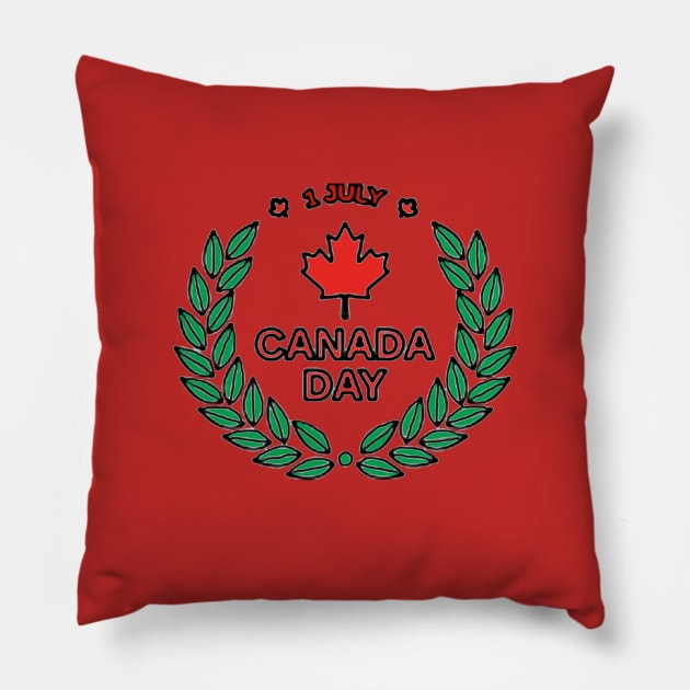 Canada Day Pillow by Artubble