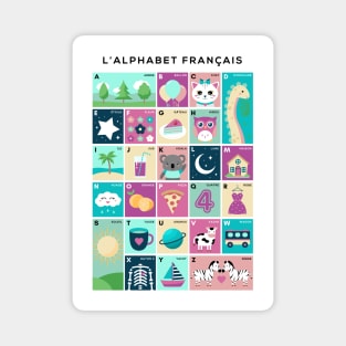 French Alphabet Picture Chart - L'alphabet Francais Magnet