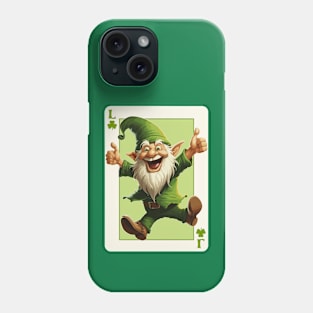 Leprechaun Shamrock Card St Paddys Day Festival Phone Case