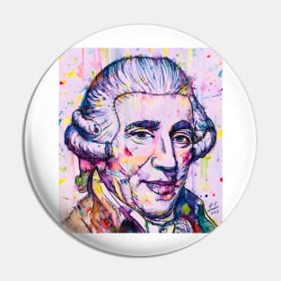 JOSEPH HAYDN watercolor and inks portrait Pin