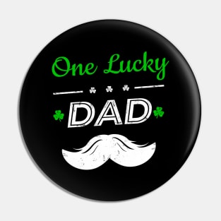 One Lucky Dad Vintage St Patrick Day Gift Pin