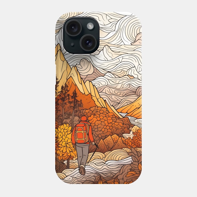 Nature's Wanderlust - Hiking Pattern Design Phone Case by InTrendSick