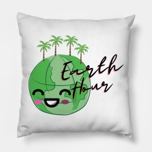 earth hour day Pillow