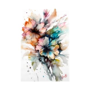 Watercolor and Ink florals1 T-Shirt