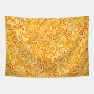 Marigold Seahorse Spirals Tapestry