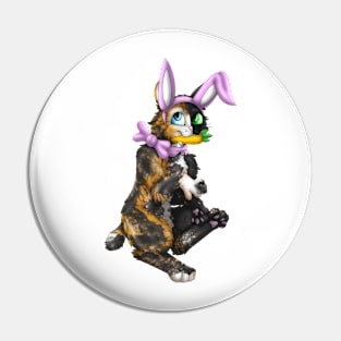 Bobtail BunnyCat: Chimera (Pink) Pin