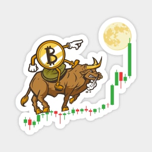 Bitcoin Crypto BTC to the Moon Bullrun Featuring Bull Trend Magnet