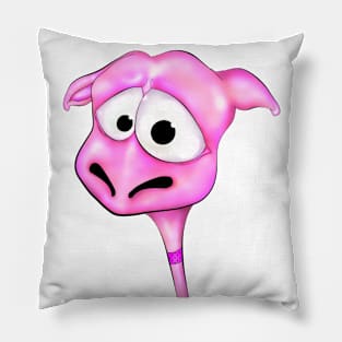 Sad Pink Monster Pillow