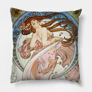 Alfons Mucha- The Arts: Dance Pillow