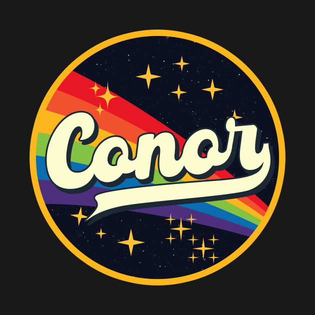 Conor // Rainbow In Space Vintage Style by LMW Art