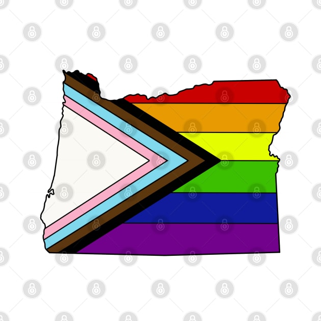 Progress pride flag -Oregon by TheUndeadDesign