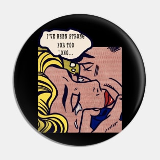 Vintage comics Crying Woman Pin