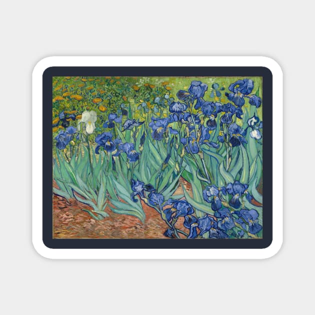 Irises by van Gogh Magnet by Artimaeus