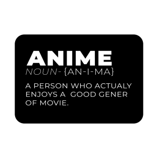 Trendy Anime Definition Text Design T-Shirt