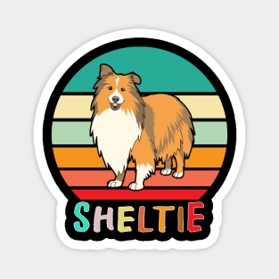 Vintage Retro Sheltie Magnet