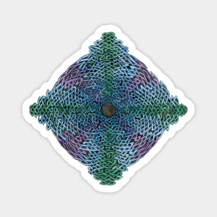 Hand-painted Watercolor Knotwork Crossed Circle Magnet